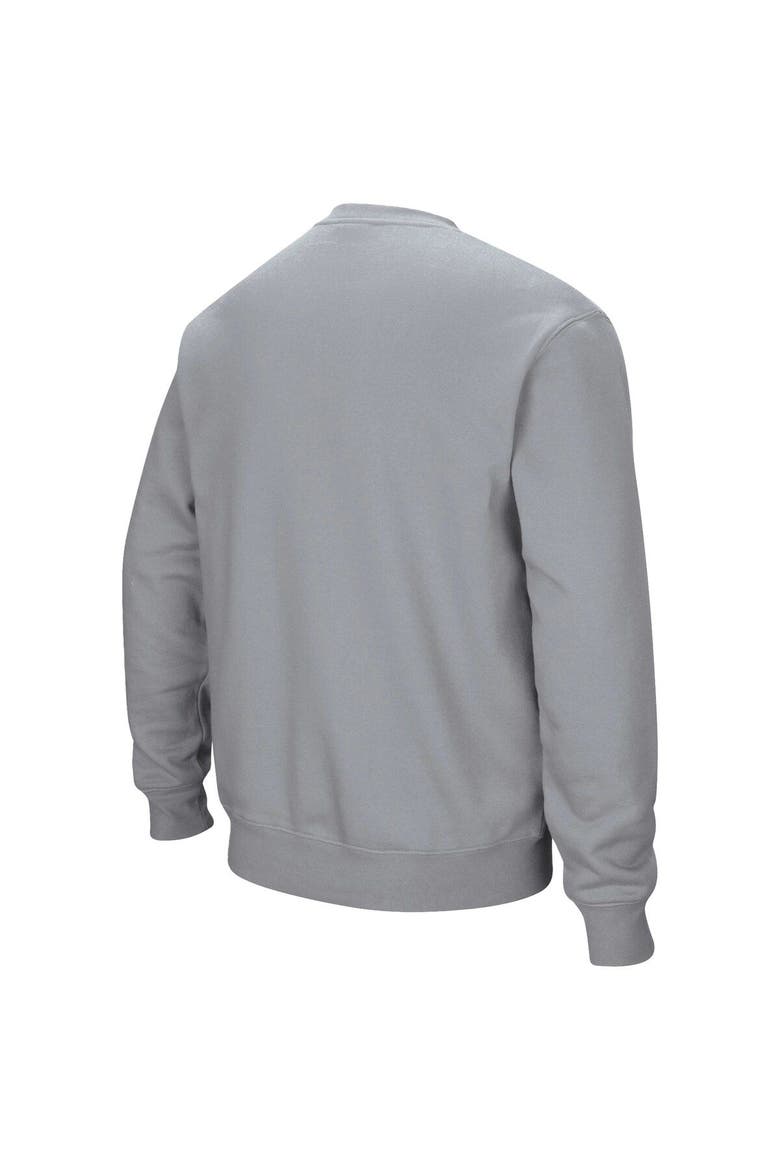 Men's Colosseum Heathered Gray Ohio State Buckeyes Team Arch & Logo Tackle Twill Pullover Sweatshirt, Alternate, color, Heather Gray