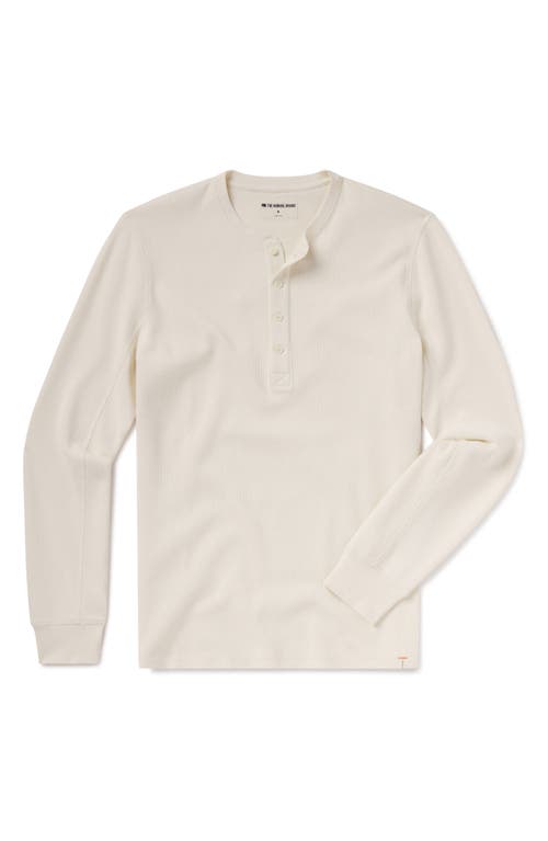 The Normal Brand Vintage Thermal Mountain Henley In White