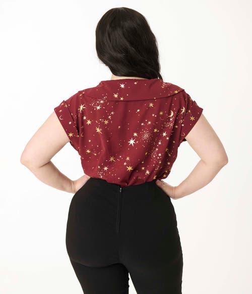 Unique Vintage Plus Size 1960s Twill Sleeveless Blouse In Multi