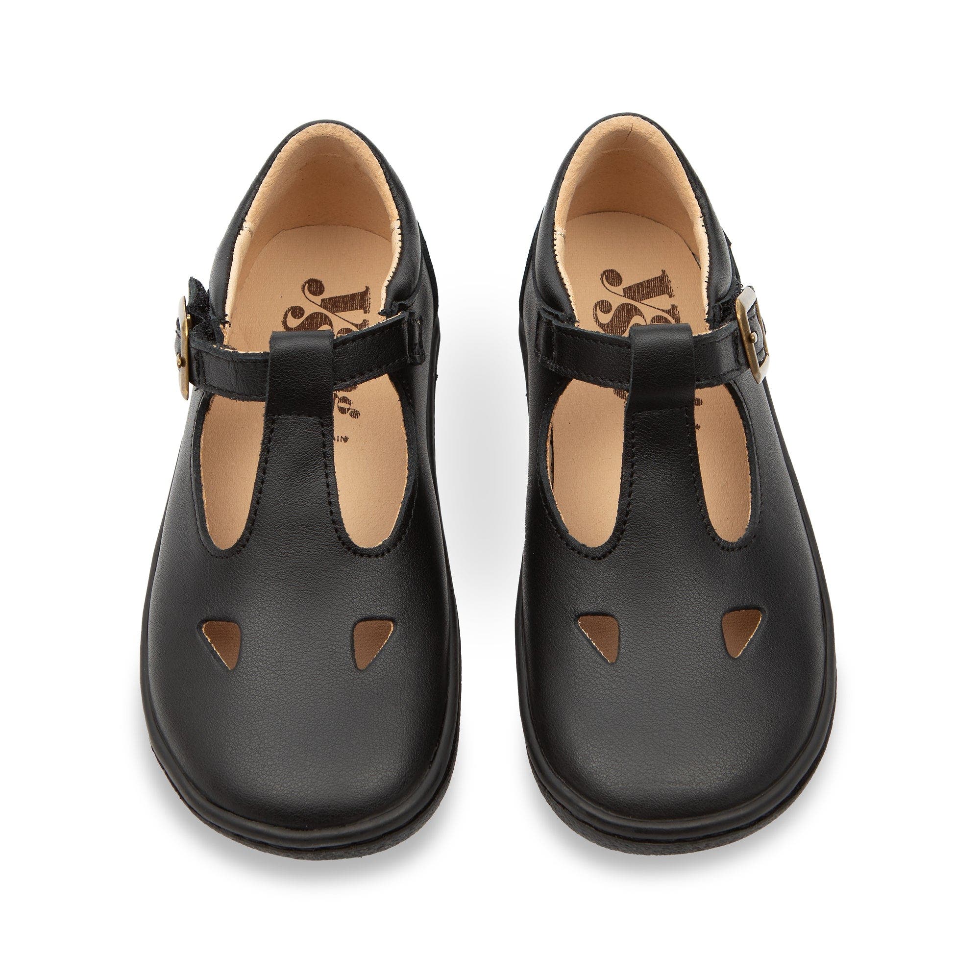 Young Soles Darcey Barefoot Kids T-Bar Shoe, Alternate, color, Black