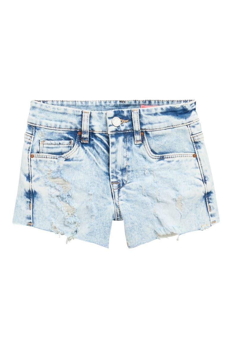 Kids' Cut Off Denim Shorts, Main, color, BLUE