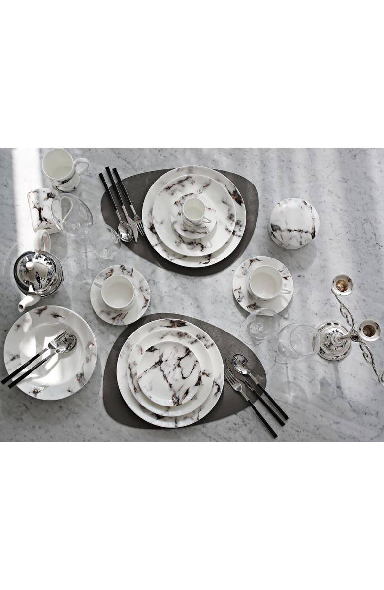 Prouna Marble Venice Fog Salad / Dessert Plate, Alternate, color, White