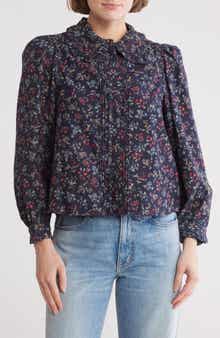 THE GREAT. Pintuck Hemingway Top