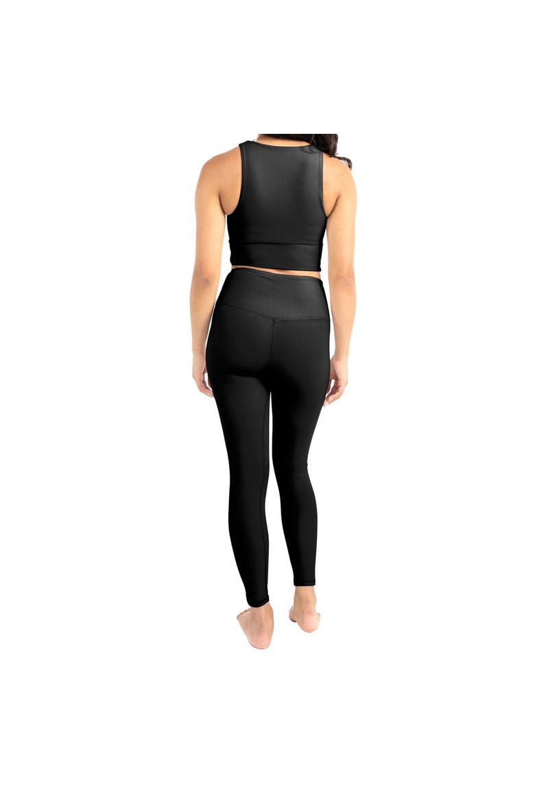 Women's Black New York Giants Leggings & Midi Bra Set, Alternate, color, Black