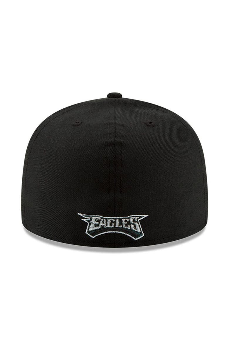 New Era Men's New Era Black Philadelphia Eagles Omaha 59FIFTY Fitted Hat, Alternate, color,