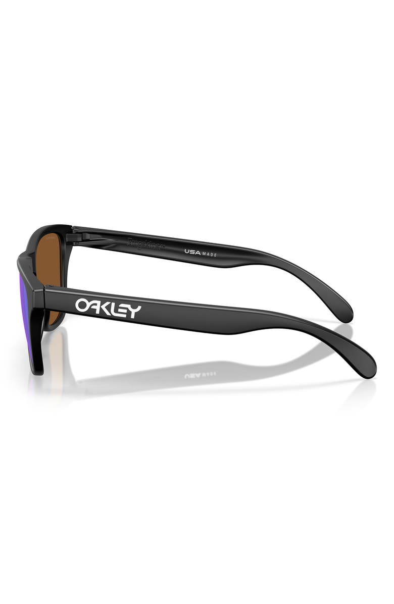 Oakley Prizm<sup>™</sup> Sapphire 53mm Round Sunglasses, Alternate, color, Matte Black / Prizm Violet