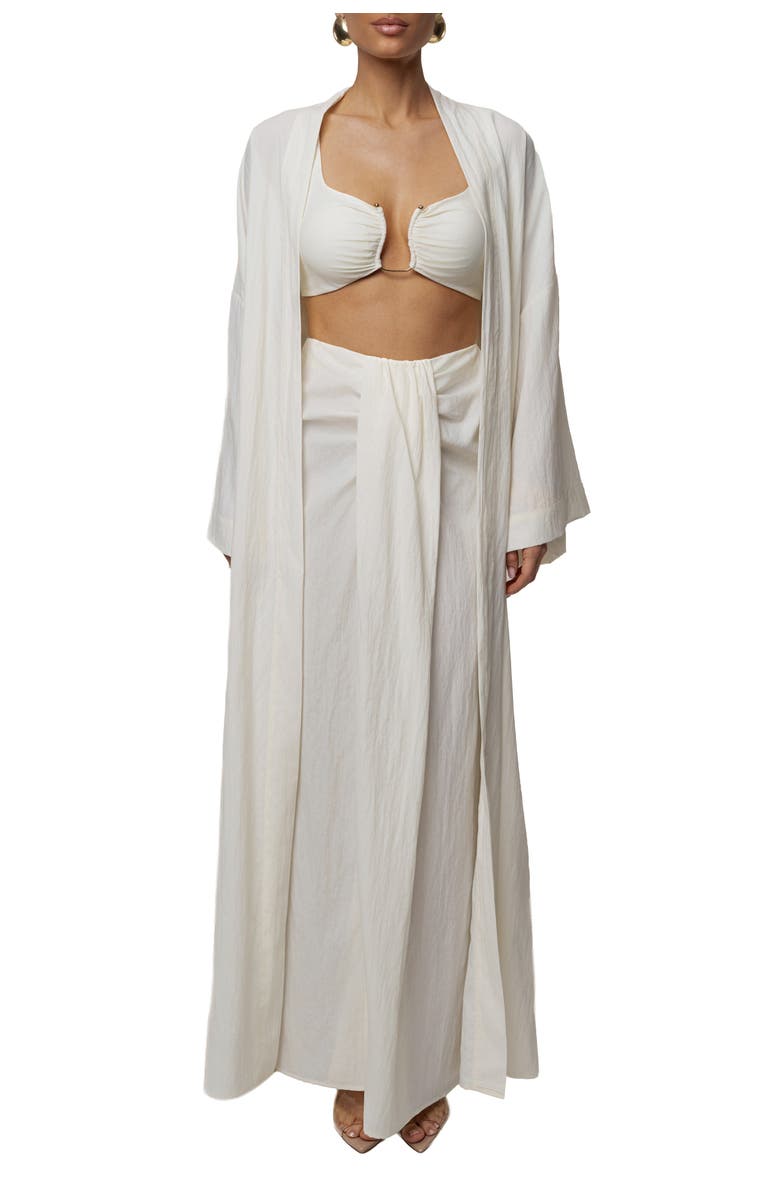 JLUXLABEL Desert Oasis Duster, Alternate, color, Ivory