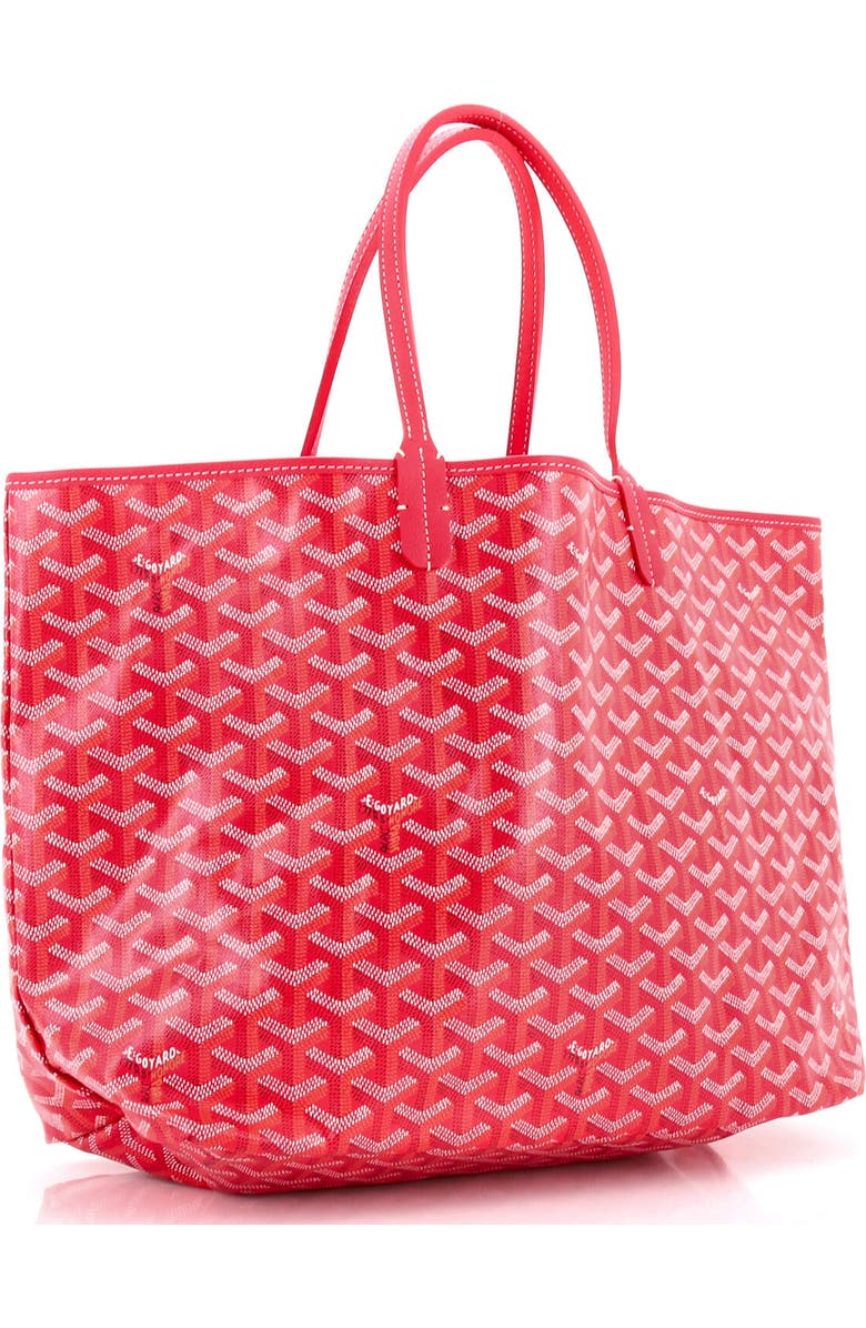 Pre-Owned Goyard Saint Louis Reversible Tote Coated Canvas and Printed Canvas PM, Alternate, color, Red