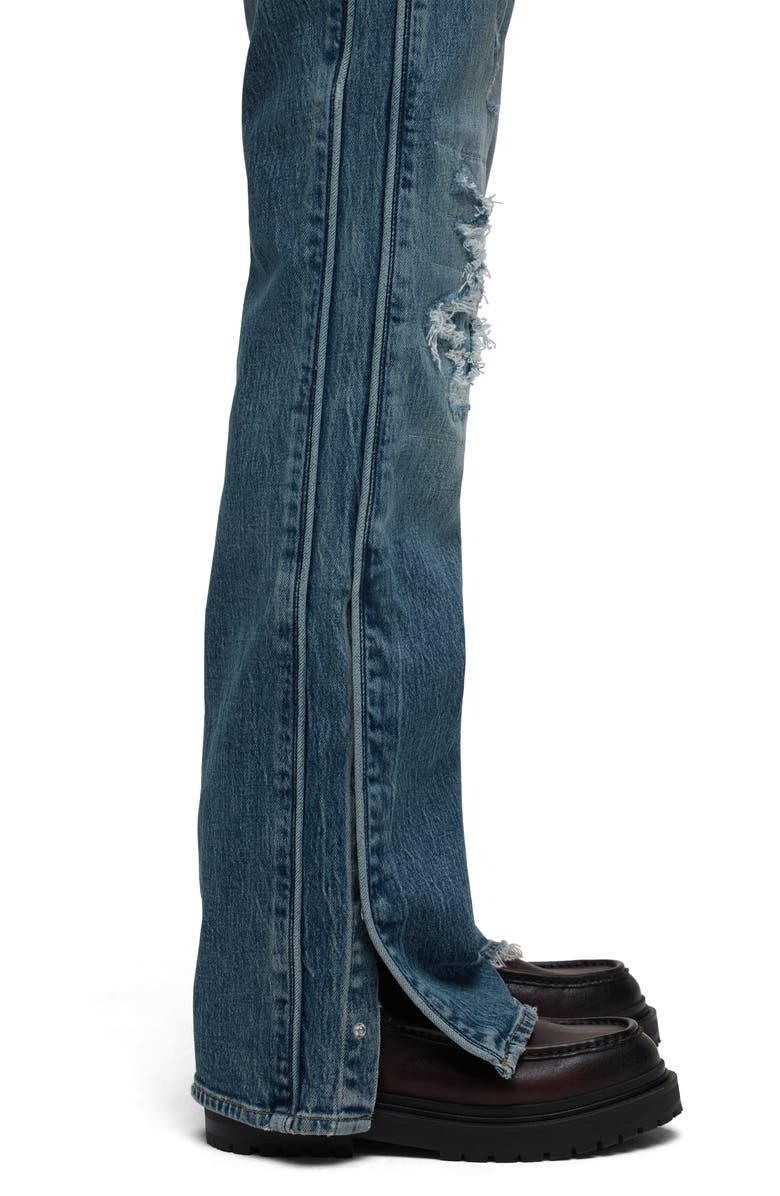 Hudson Jeans Walker Track Distressed Flared Jeans, Alternate, color, Riverside