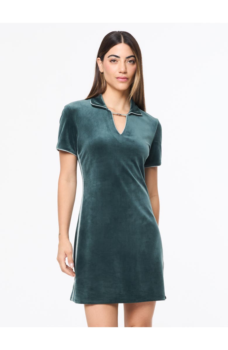 Sergio Tacchini Lina Velour Dress, Alternate, color, Green Gables