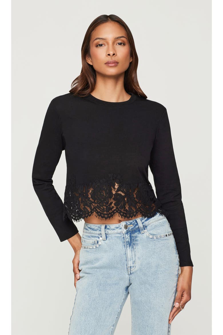 Tabitha Lace Combo Top, Main, color, Black