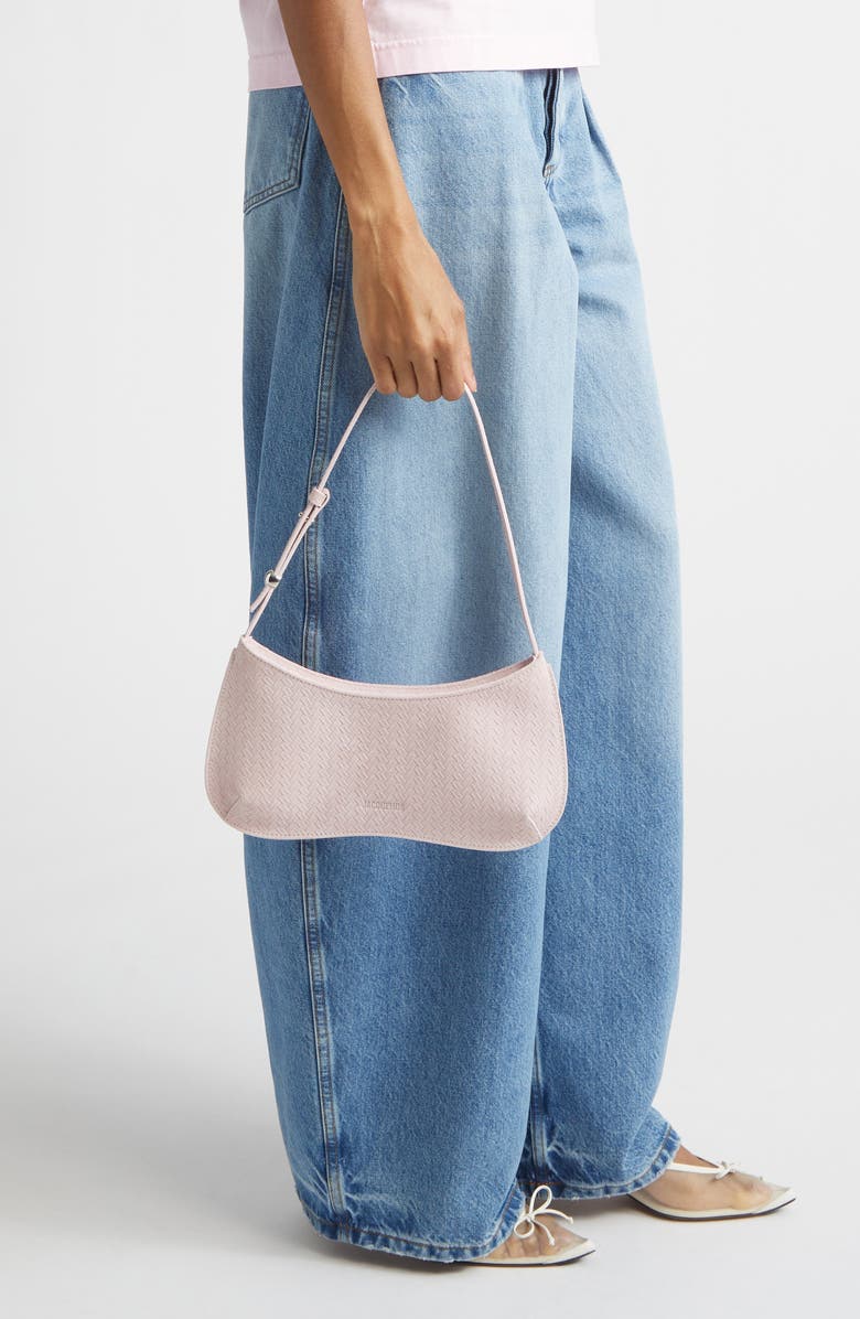 Jacquemus Le Bisou Sue Zip Handbag, Alternate, color, Light Pink 410