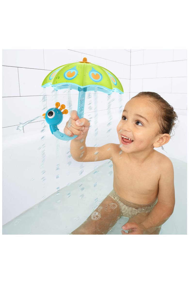 Fill & Rain Peacock Bath Toy, Alternate, color, BLUE/GREEN