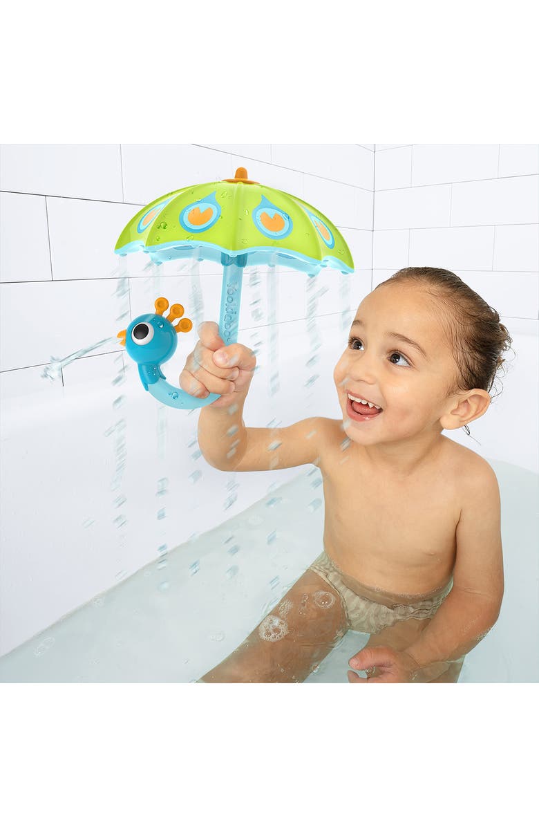 Yookidoo Fill & Rain Peacock Bath Toy, Alternate, color, Blue/Green
