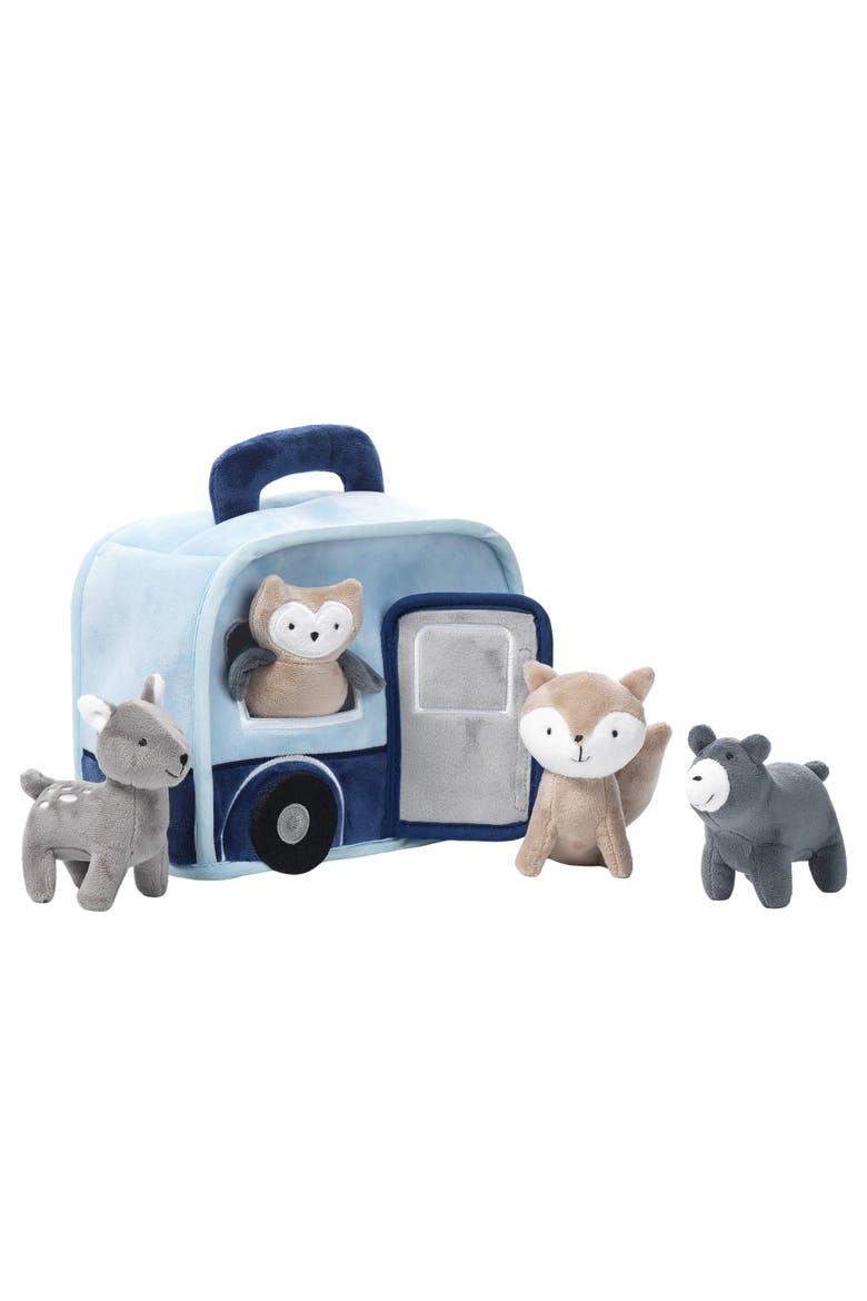 Interactive Camper/RV Plush with Stuffed Animal Toys, Alternate, color, Blue