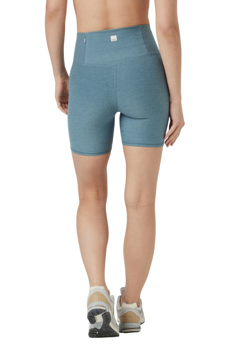 Clean Elevation High Waist Bike Shorts, Alternate, color, SMOKE BLUE HEATHER