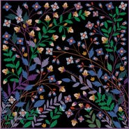 Jessie Zhao New York Double Sided Wool Silk Shawl Of Night Garden