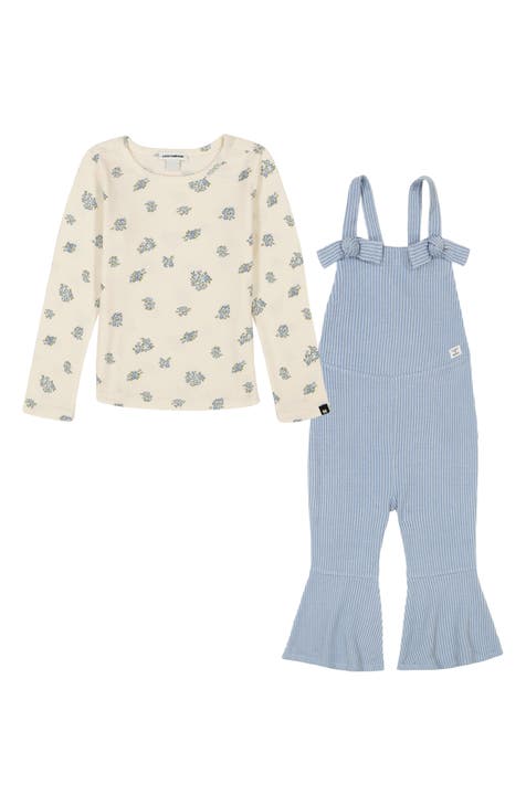 Kids' T-Shirt & Flare Leg Overalls Set (Toddler & Little Kid)