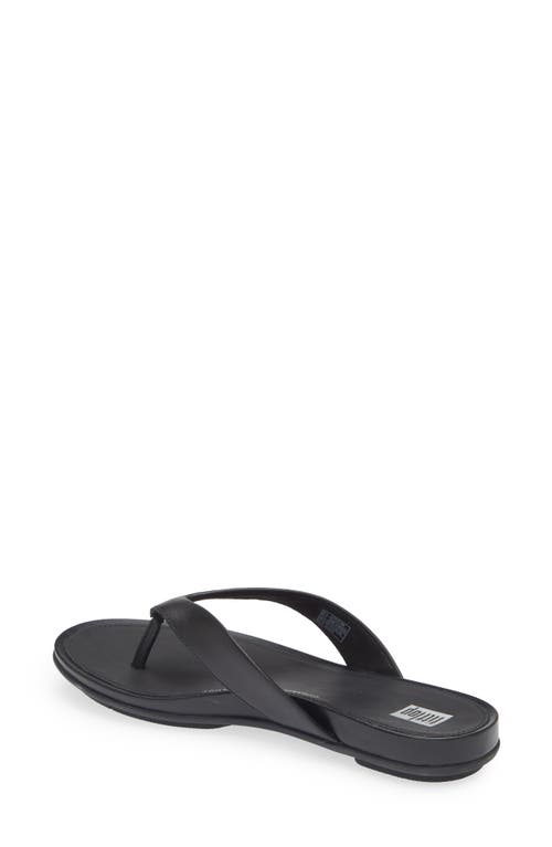 Shop Fitflop Gracie Flip Flop In All Black