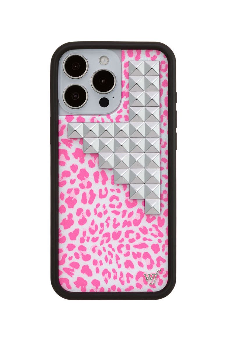 Pink Meow Stud iPhone Case, Alternate, color, Pink