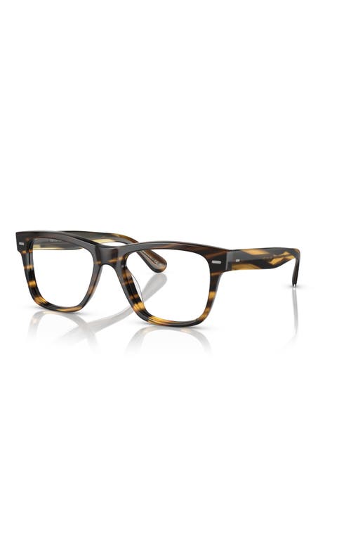 Oliver Peoples 51mm Rectangle Optical Glasses In Brown
