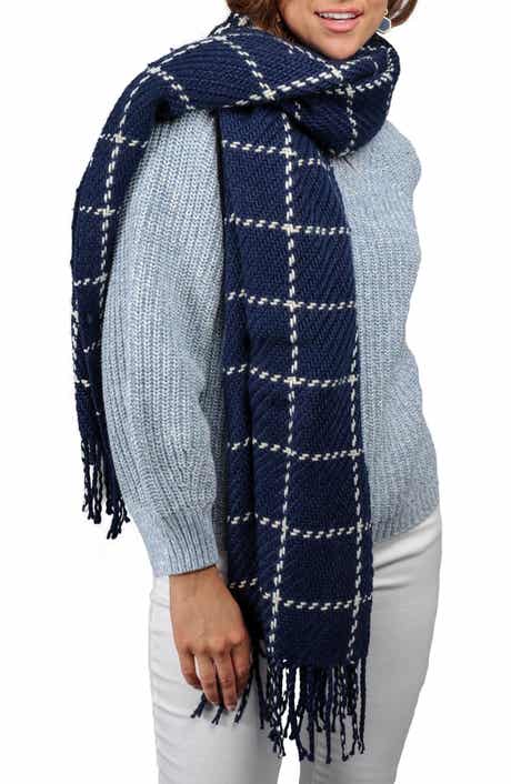 SAACHI Plaid Fringe Scarf