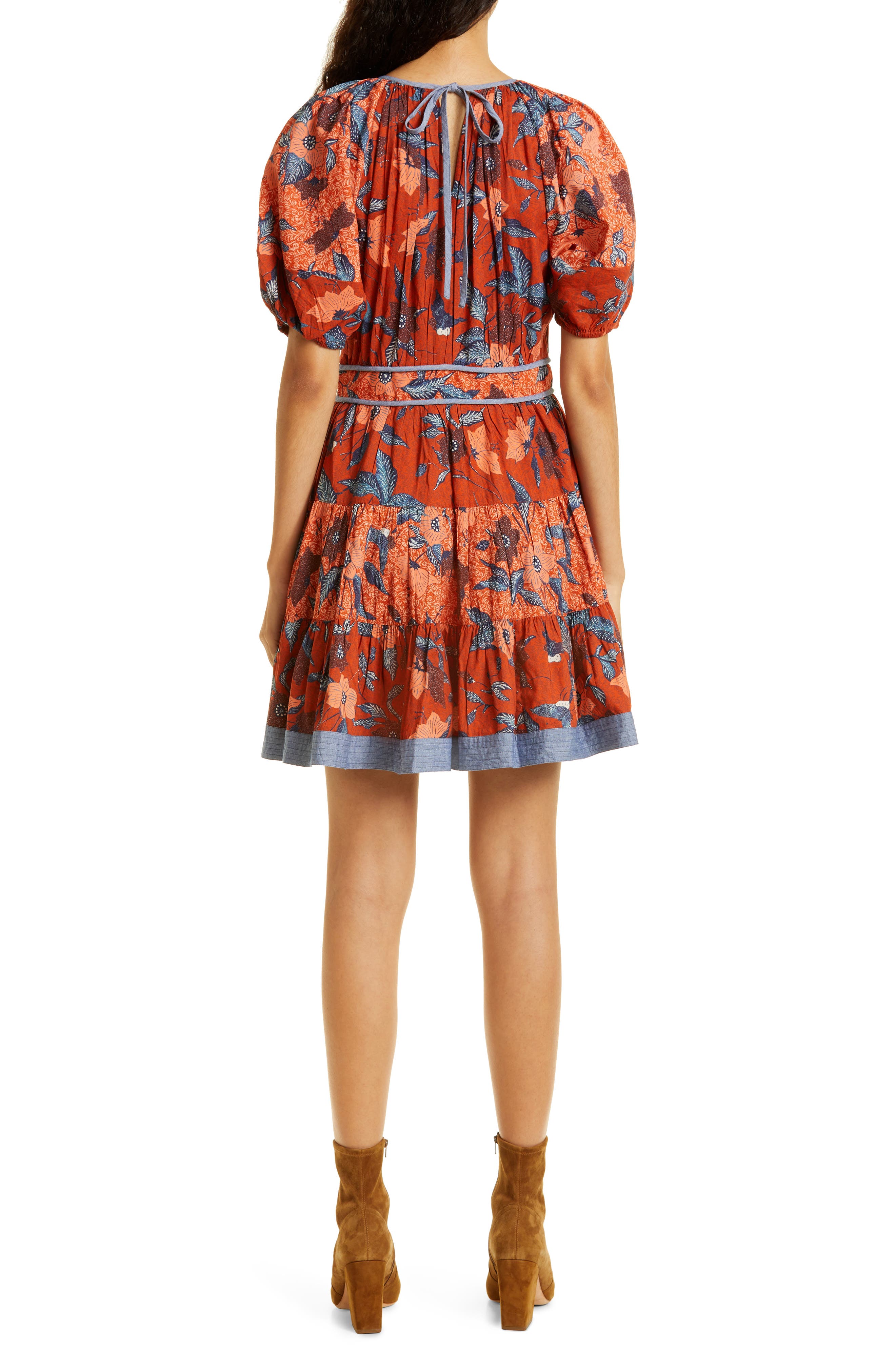 Ulla Johnson Sloane Puff Sleeve Ruffle Minidress (Women) | Nordstromrack