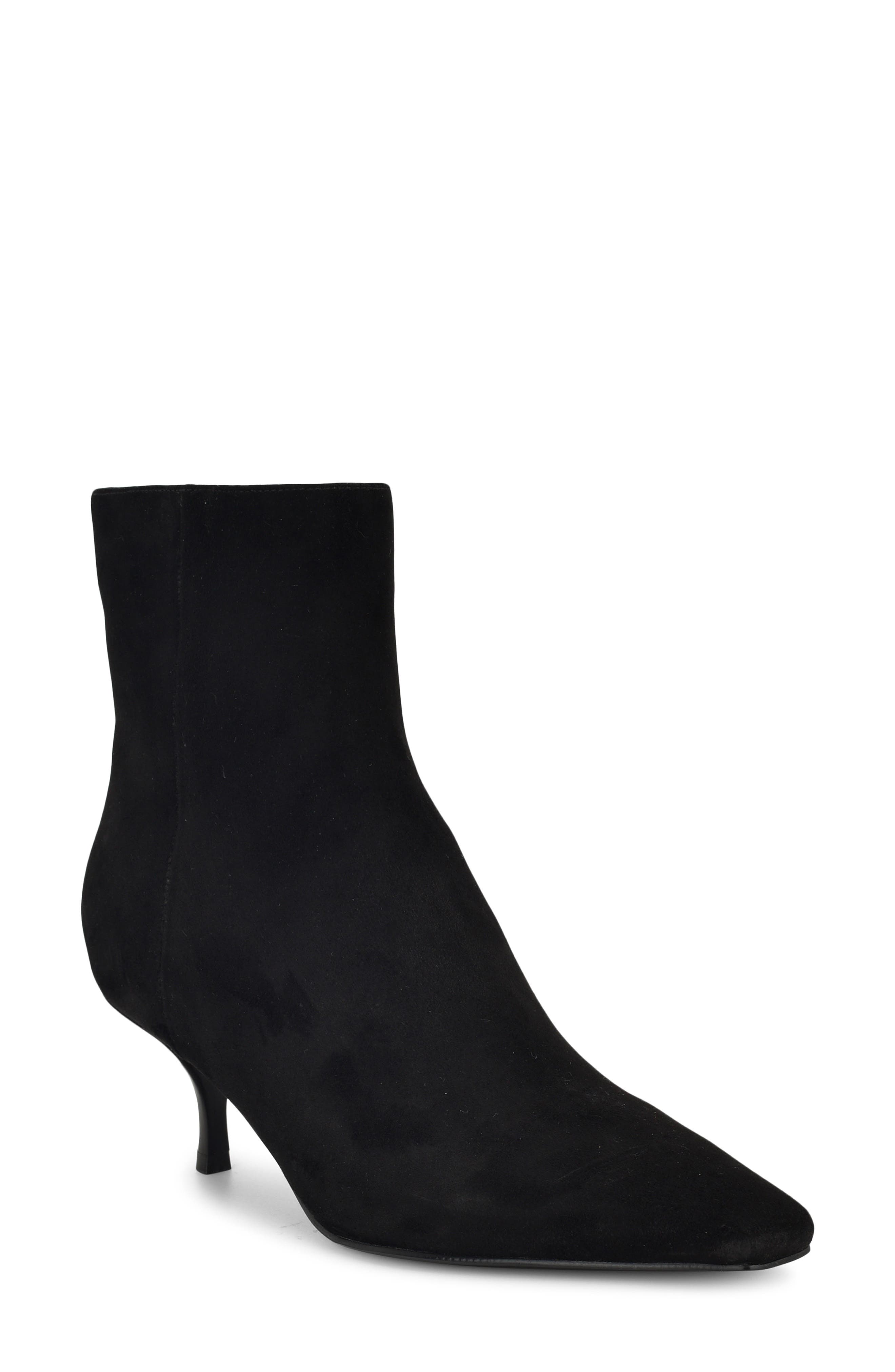 Nine West Hermena Kitten Heel Bootie, Main, color, Black