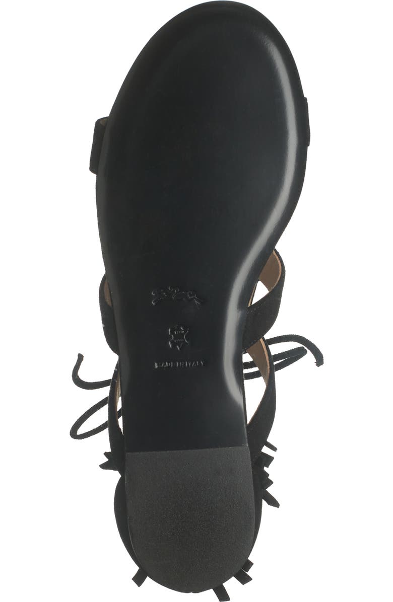 Longchamp Ghillie Lace Tassel Sandal, Alternate, color,