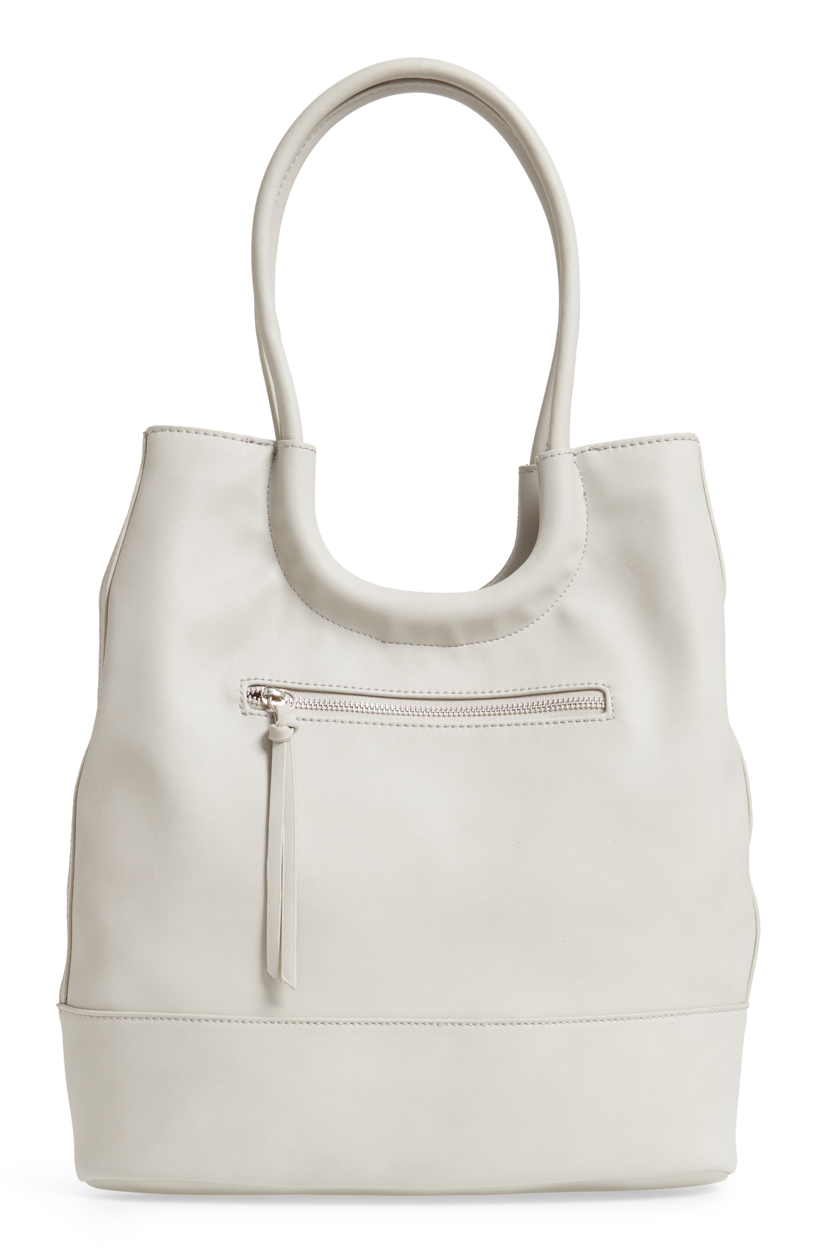 Sole Society Debdi Suede & Faux Leather Tote, Alternate, color, 