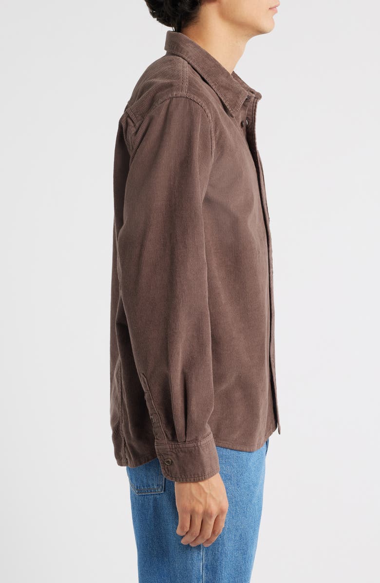 Corridor Cotton Corduroy Button-Up Shirt, Alternate, color, Brown