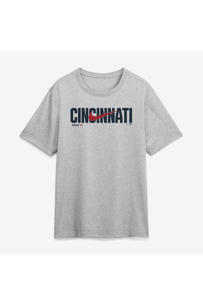 Men's Nike Heather Gray Cincinnati Reds Swoosh Legend Dri-FIT T-Shirt, Alternate, color, Heather Gray