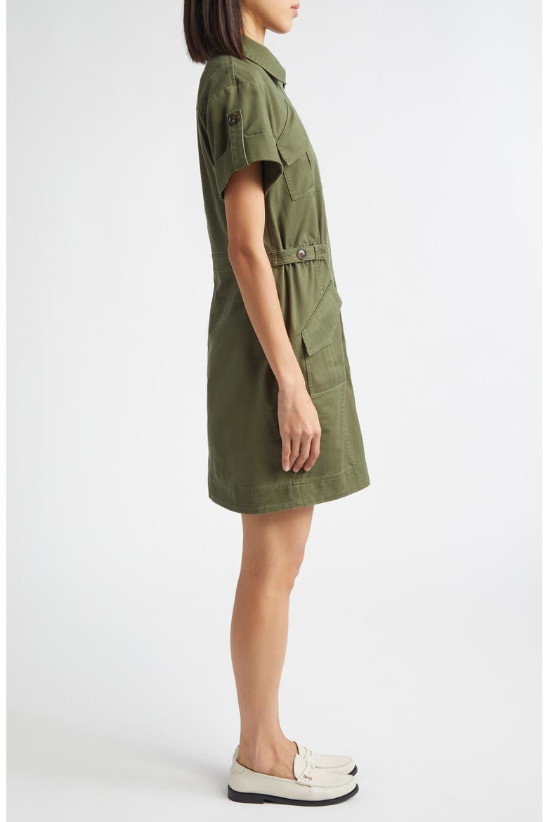 Clotilde Cotton Blend Utility Dress, Alternate, color, FATIGUE