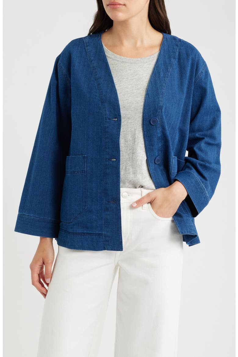 Penwerris Denim Chore Jacket, Main, color, MID INDIGO