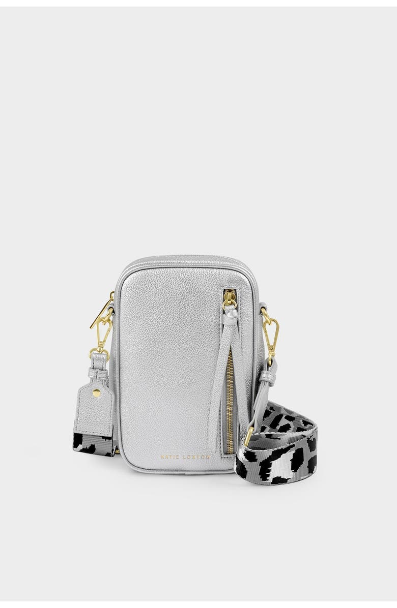 Katie Loxton Hallie Small Crossbody Bag in Silver, Main, color, Silver