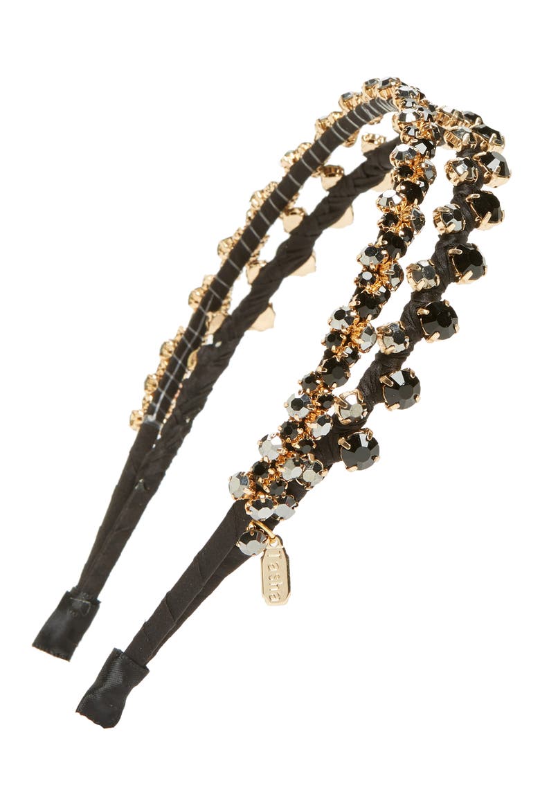 Double Strand Headband, Main, color, BLACK
