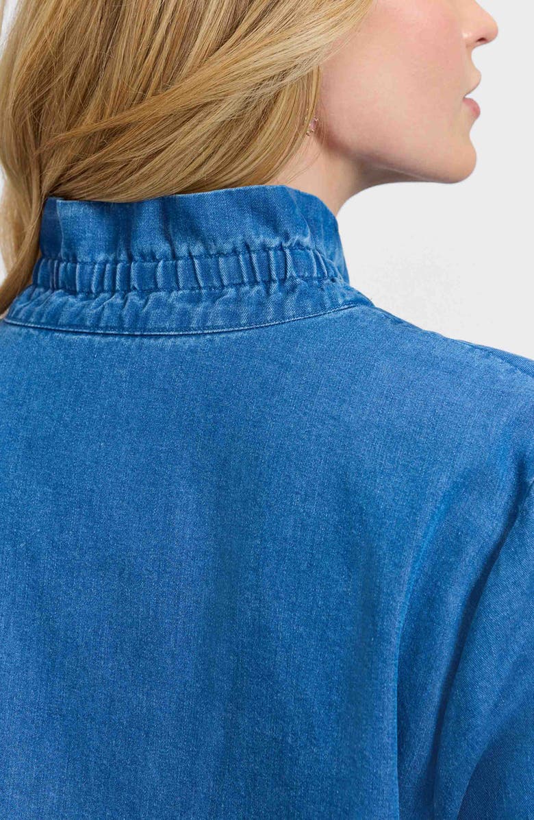 Foxcroft Carolina Denim Button-Up Shirt, Alternate, color, Medium Wash