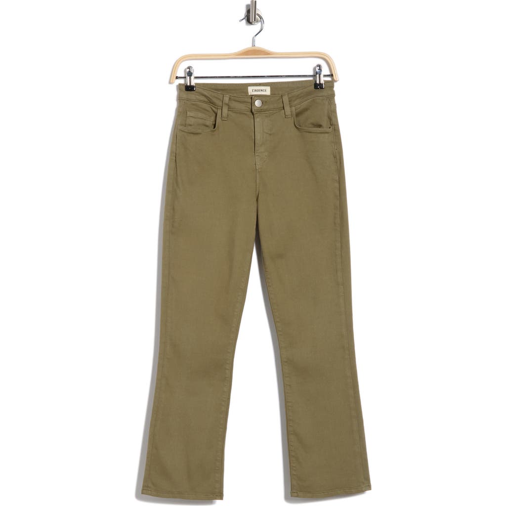 L'agence Tati Crop Bootcut Jeans In Green