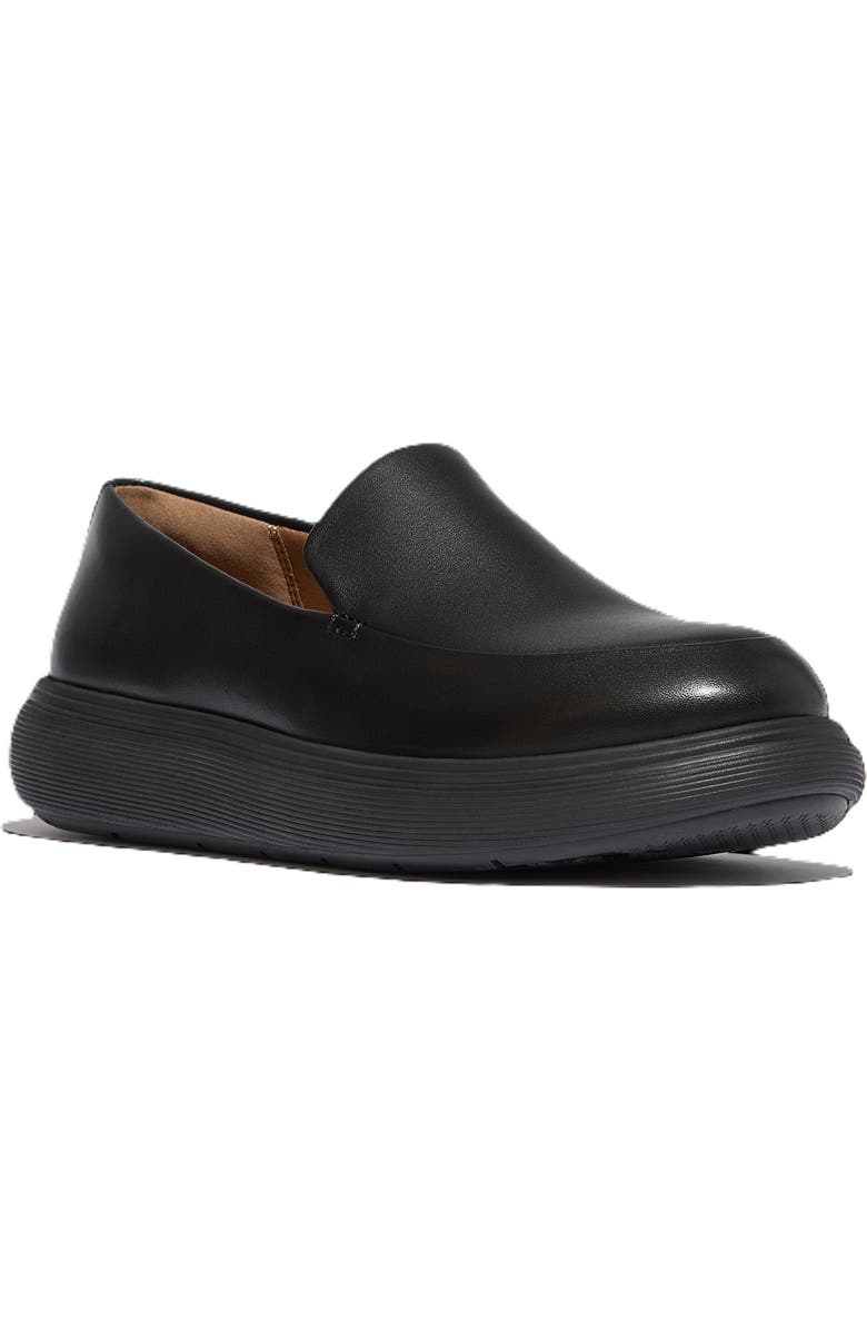 FitFlop IQ Comff Leather Loafers, Main, color, All Black
