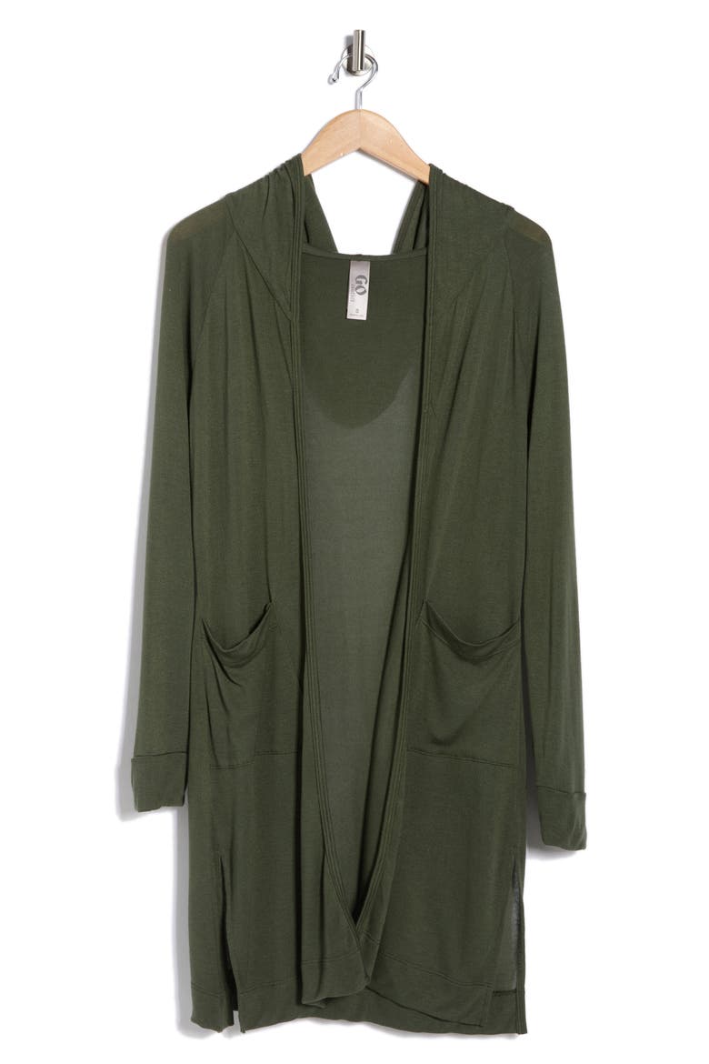 Hooded Sweater Cardigan, Alternate, color, AVENTURINE