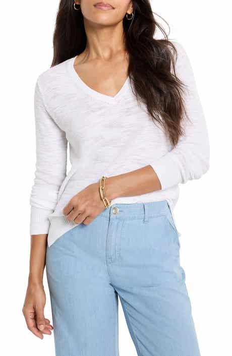NIC+ZOE Breezy Textures Cotton Blend Sweater