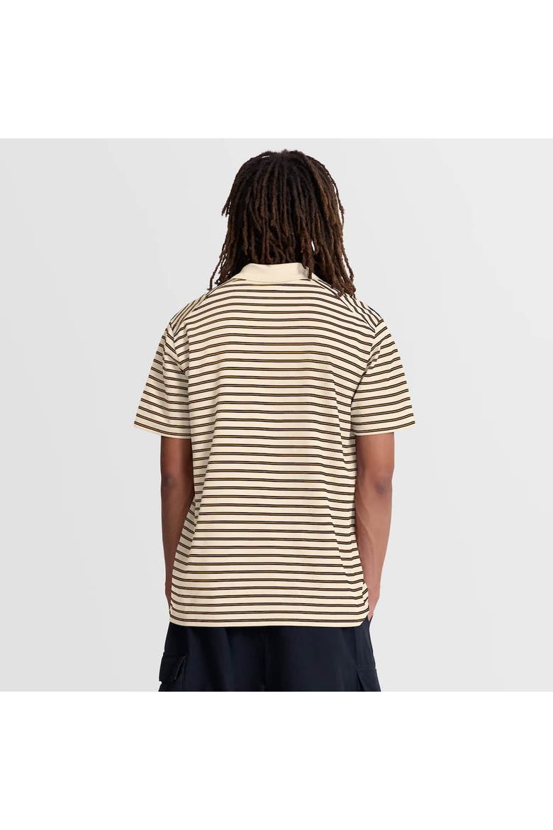 Men's Nike Cream West Virginia Mountaineers Primary Logo Striped Dri-FIT Polo, Alternate, color, Cream