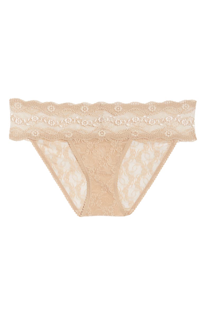 b.tempt'd by Wacoal 'Lace Kiss' Bikini, Alternate, color, Au Natural