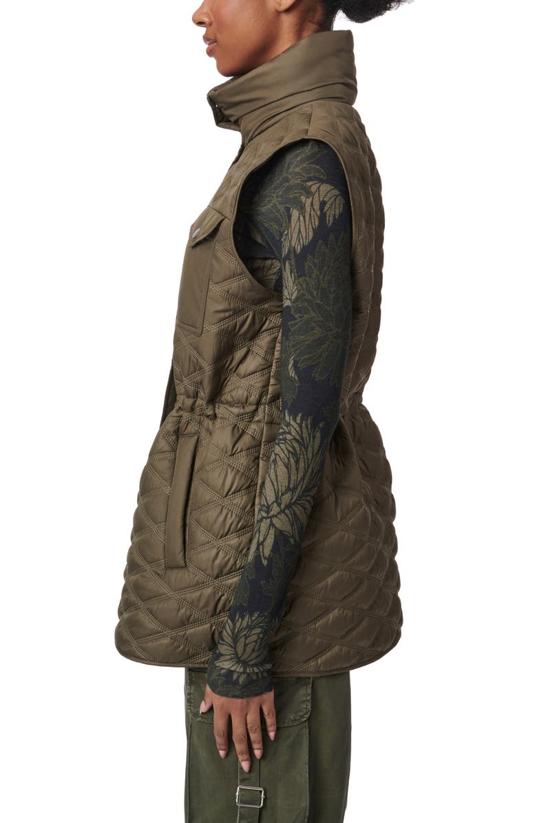 Bernardo Diamond Quilted Vest, Alternate, color, Olive