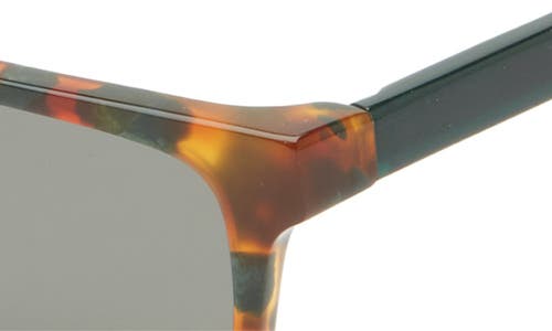 Eyebobs Number Cruncher 53mm Polarized Rectangular Sunglasses In Green/brown Tortoise Forest