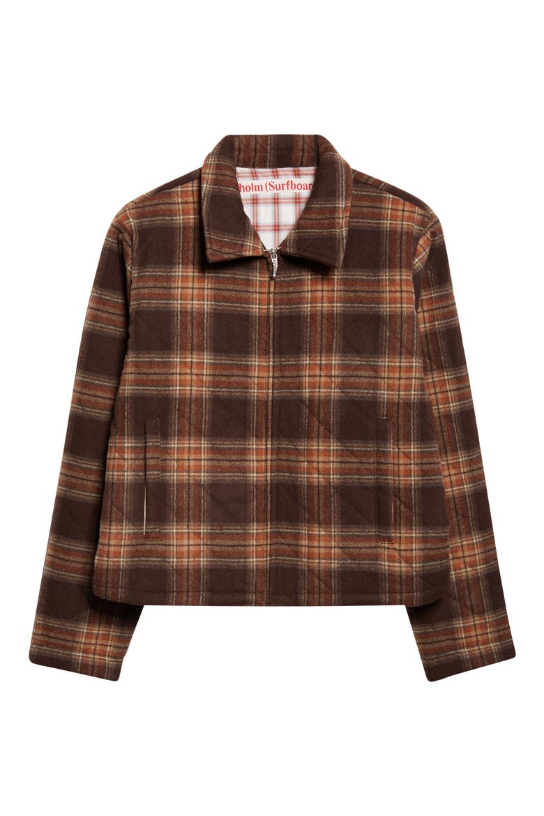 Phil Plaid Quilted Jacket, Alternate, color, BROWN CHECK