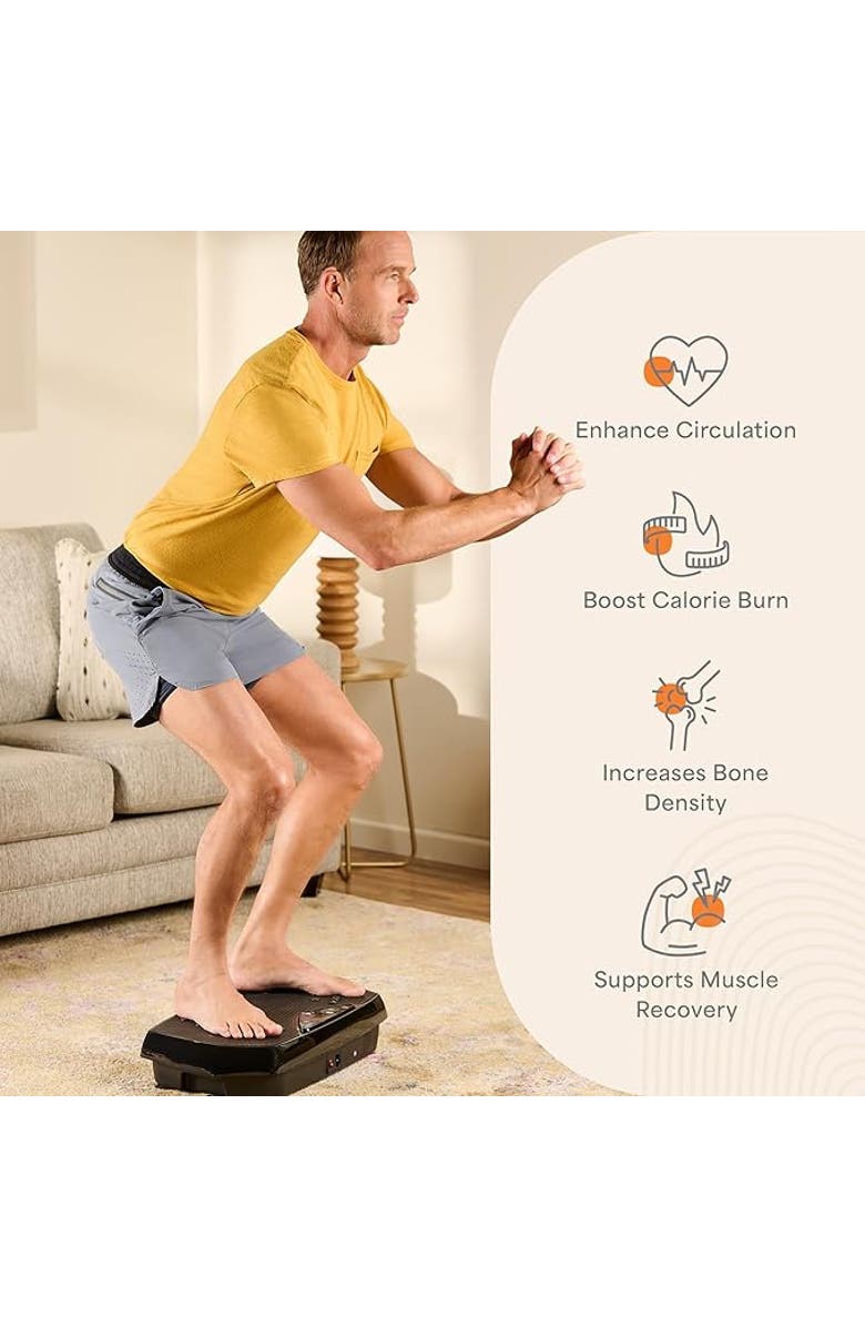 Lifepro Turbo 3D Vibration Plate Exercise Machine with Magnetic Acupoints, Alternate, color, Black