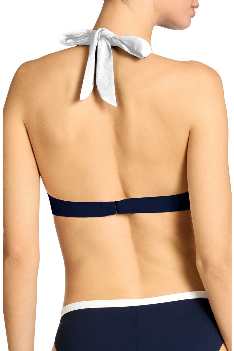 Jacqui Keyhole Bikini Top, Alternate, color, NAVY/ GRASS/ CREAM
