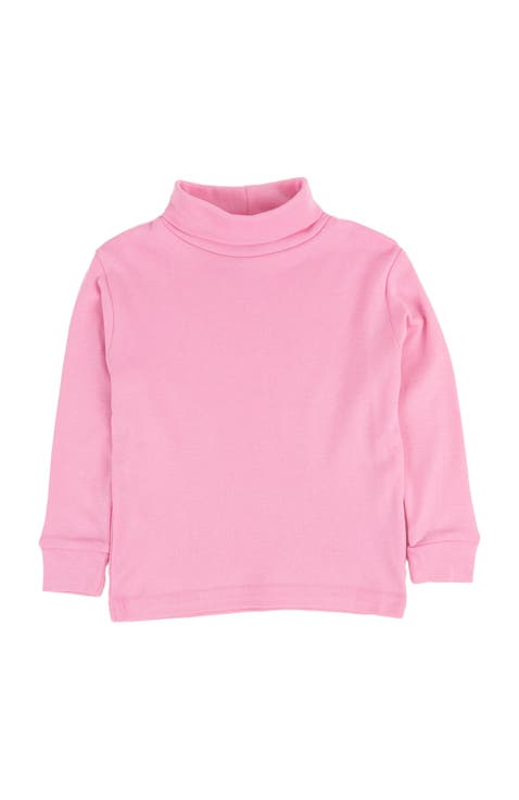 Kids Long Sleeve Cotton Turtleneck Shirt (Toddler, Little Kid & Big Kid)