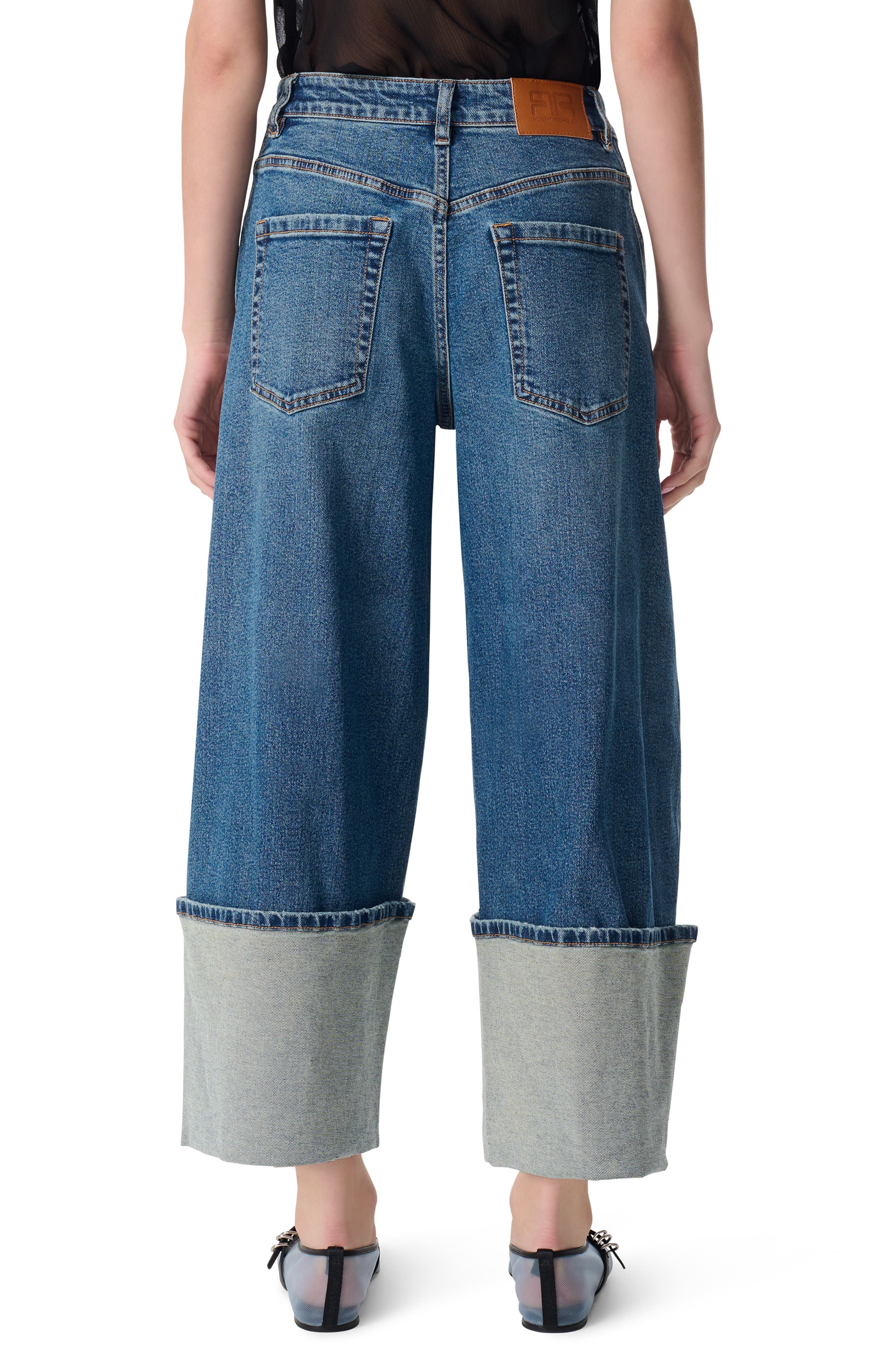 Cuffed Cropped Barrel Leg Jeans - image 2